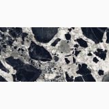 Gresie Abk Grand Antique Lux Lucios 60x120 cm – placa cu aspect marmura negru alb, textura brecie