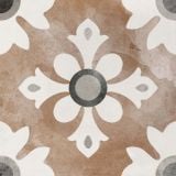 Gresie Play Classic Cotto 20x20 cm – placa decorativa cu model floral maro alb gri
