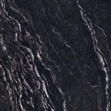 Gresie Abk Titanium Black Mat 120x120 cm – detaliu, detaliu textura marmorata negru cu vinisoare albe