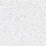 Gresie Play Dots White 20x20 cm – placa terrazzo alb cu granule bej pe fundal neutru