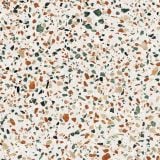 Gresie Play Dots Multiwhite 20x20 cm – placa terrazzo multicolor pe fundal alb