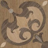 Gresie Intarsi Classic Mix 20x20 cm – placa decorativa cu model floral maro pe lemn