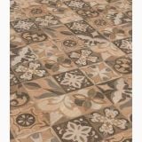 Gresie Intarsi Classic Mix 20x20 cm – detaliu, gresie cu motive florale decorative in tonuri maro