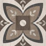 Gresie Intarsi Glam Mix 20x20 cm – placa decorativa cu model floral maro bej alb