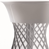 Lavoar Freestanding Hidra Wire Alb – detaliu, close-up structura tip cos impletit alb