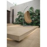 Gresie Nordic Stone Danimarca Mat 60x120 cm – ambient terasa, terasa suspendata cu iluminare led si plante verzi, pe pardoseala