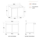 Mobilier Baie Suspendat Adonys 60 cm Antracit cu Lavoar – imagine 6