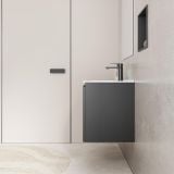 Mobilier Baie Suspendat Adonys 80 cm Antracit cu Lavoar – imagine 4