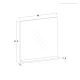 Mobilier Baie Suspendat Biel 60 cm Stejar cu Lavoar si Oglinda – imagine 6