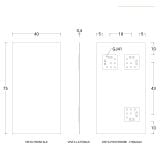 Mobilier Baie Suspendat Benjo 60 cm Alb Mat cu Lavoar si Oglinda – imagine 6