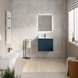 Mobilier Baie Suspendat Cuki 60 cm Albastru cu Lavoar
