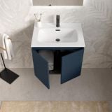 Mobilier Baie Suspendat Cuki 60 cm Albastru cu Lavoar – imagine 3