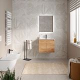 Mobilier Baie Suspendat Cuki 60 cm Stejar Auriu cu Lavoar