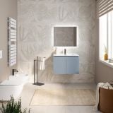 Mobilier Baie Suspendat Cuki 70 cm Bleu Pastel cu Lavoar