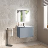 Mobilier Baie Suspendat Cuki 70 cm Bleu Pastel cu Lavoar – imagine 2