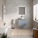 Mobilier Baie Suspendat Cuki 60 cm Bleu Pastel cu Blat