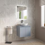 Mobilier Baie Suspendat Cuki 60 cm Bleu Pastel cu Blat – imagine 2