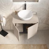 Mobilier Baie Suspendat Cuki 70 cm Cashmere cu Blat – imagine 3