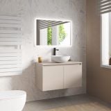 Mobilier Baie Suspendat Cuki 90 cm Cashmere cu Blat – imagine 2