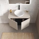 Mobilier Baie Suspendat Cuki 90 cm Cashmere cu Blat – imagine 3