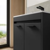 Mobilier Baie Suspendat Cimi 60 cm Antracit cu Lavoar – imagine 4