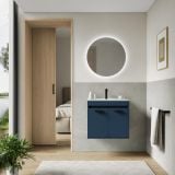 Mobilier Baie Suspendat Cimi 60 cm Albastru cu Lavoar