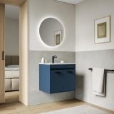 Mobilier Baie Suspendat Cimi 60 cm Albastru cu Lavoar – imagine 2
