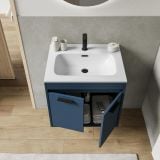 Mobilier Baie Suspendat Cimi 60 cm Albastru cu Lavoar – imagine 3