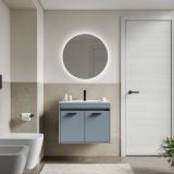 Mobilier Baie Suspendat Cimi 70 cm Bleu Pastel cu Lavoar