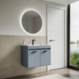 Mobilier Baie Suspendat Cimi 70 cm Bleu Pastel cu Lavoar – imagine 2