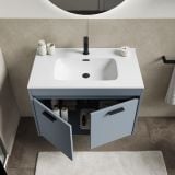 Mobilier Baie Suspendat Cimi 80 cm Bleu Pastel cu Lavoar – imagine 3