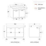 Mobilier Baie Suspendat Cimi 80 cm Bleu Pastel cu Lavoar – imagine 6