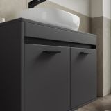 Mobilier Baie Suspendat Cimi 80 cm Antracit cu Blat – imagine 4