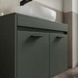 Mobilier Baie Suspendat Cimi 80 cm Aspect Beton cu Blat – imagine 4