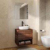 Mobilier Baie Suspendat Lion 60 cm Stejar Inchis cu Blat – imagine 2