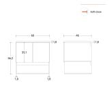 Mobilier Baie Suspendat Lion 60 cm Stejar Inchis cu Blat – imagine 5