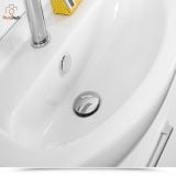 Mobilier Baie Suspendat Ready 60 cm Alb Lucios cu Lavoar si Oglinda – imagine 4