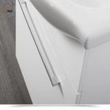 Mobilier Baie Suspendat Ready 60 cm Alb Lucios cu Lavoar si Oglinda – imagine 5