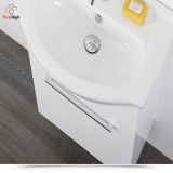 Mobilier Baie Suspendat Ready 60 cm Alb Lucios cu Lavoar si Oglinda – imagine 6