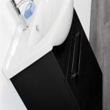 Mobilier Baie Suspendat Ready 60 cm Negru cu Lavoar si Oglinda – imagine 4