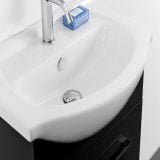Mobilier Baie Suspendat Ready 60 cm Negru cu Lavoar si Oglinda – imagine 6