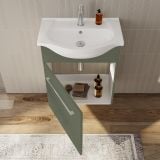 Mobilier Baie Suspendat Ready 60 cm Verde cu Lavoar si Oglinda – imagine 3