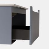 Mobilier Baie Suspendat Sleek 60 cm Bleu Pastel cu Lavoar – imagine 10