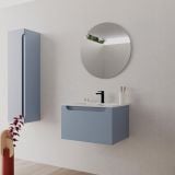 Mobilier Baie Suspendat Sleek 60 cm Bleu Pastel cu Lavoar – imagine 2