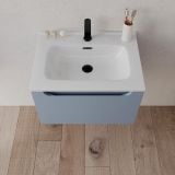Mobilier Baie Suspendat Sleek 60 cm Bleu Pastel cu Lavoar – imagine 3