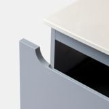 Mobilier Baie Suspendat Sleek 60 cm Bleu Pastel cu Lavoar – imagine 7