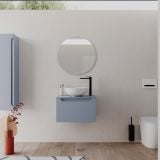 Mobilier Baie Suspendat Sleek 60 cm Bleu Pastel cu Blat