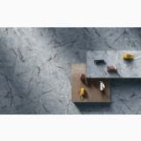 Gresie Portelanata HPM 02 Onice Azzurro Lucios 120x120 cm – ambient, pardoseala gresie aspect onix cu accesorii de moda