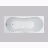 Cada Rectangulara Desire 160x70x59 cm – cada alba rectangulara vedere de sus pe fundal gri