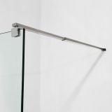 Paravan De Dus Tip Walk-In Finisaj Profil Crom 90x200 cm – detaliu, bara suport crom montata pe panou de sticla
